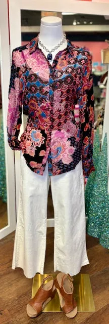 YRENE BURNOUT BLOUSE