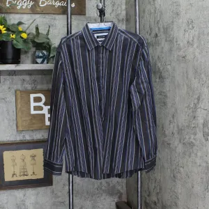 Zagiri Mens Textured 100% Cotton Dress Shirt 166b60e4100830 Gray Multi XL