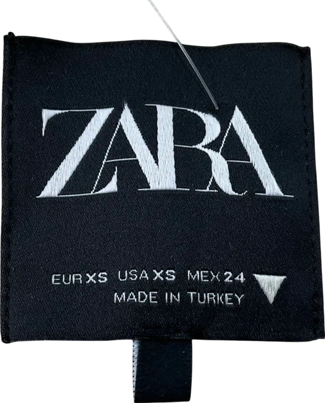 ZARA Cream Gathered Satin Blazer UK XS