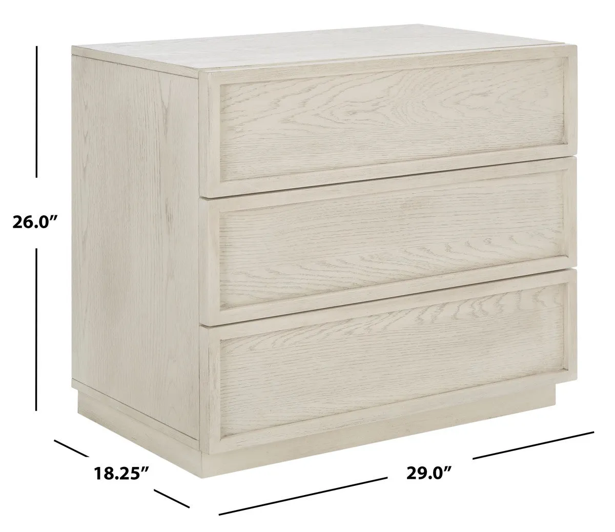Zeus 3 Drawer Wood Chest- SFV2117B